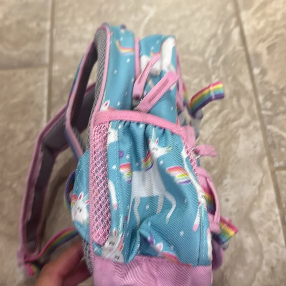 Pottery Barn‎ Kids Mackenzie Aqua Unicorn Parade mini Backpack.